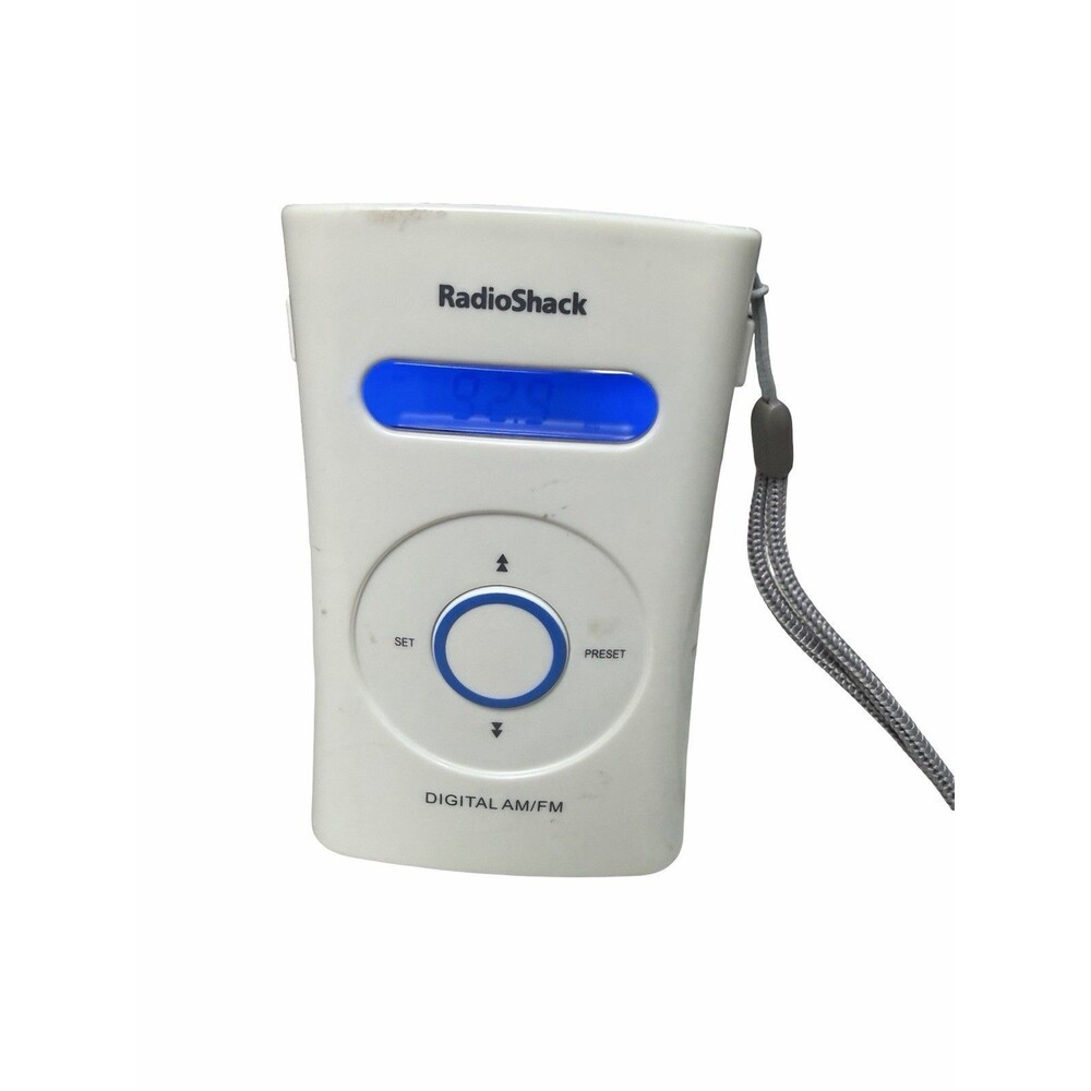Radio Shack 12-469 Digital Stereo AM/FM Pocket Radio Digital Tuning Tested Works
